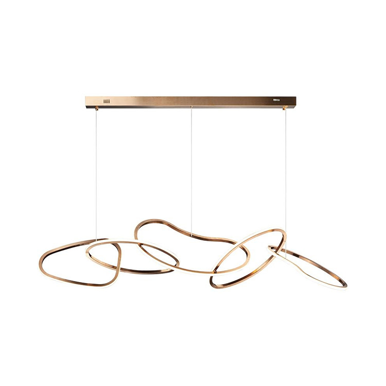 HITECDAD <a href='/modern/'>Modern</a> Serial Shaped Loops Chandelier for Office Dining Room