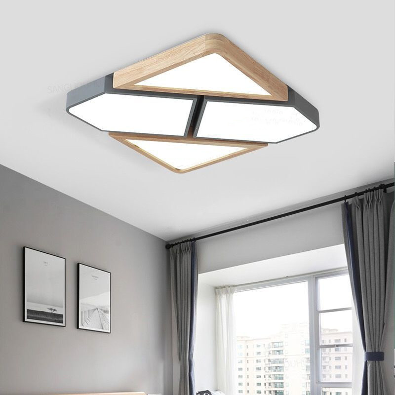 Factory Direct HITECDAD Nordic Wood Iron LED Ceiling Lighting: High Quality and Affordable Solutions for Brighter Home Décor!