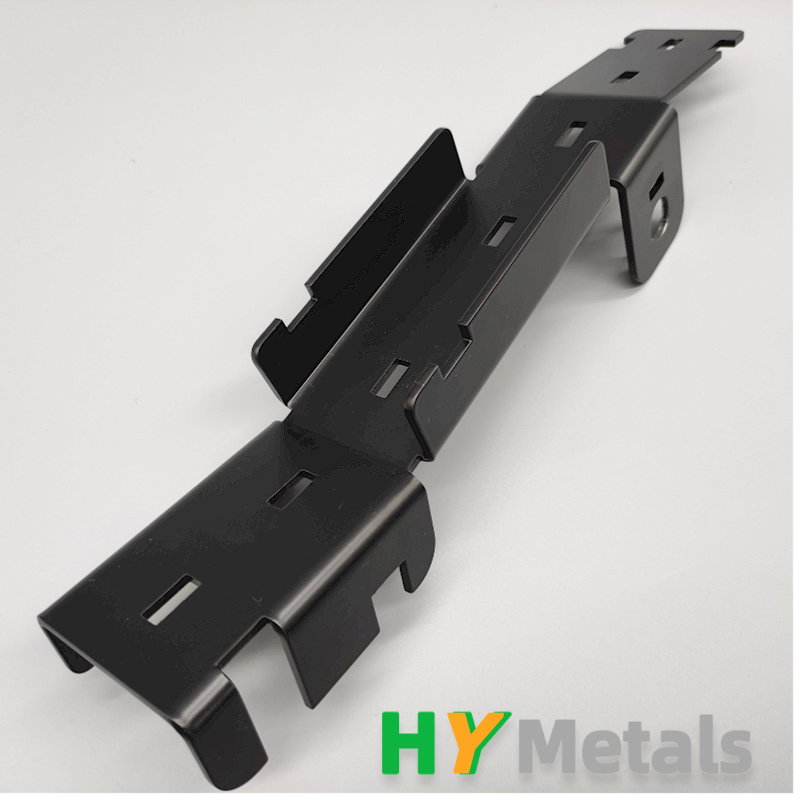 Custom Sheet Metal Parts Factory - Stainless Steel Bracket with Black Powder Coating