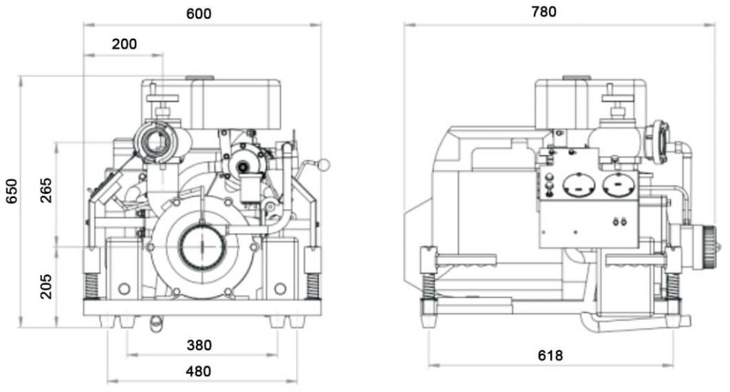 JBQ10-8.6 gasoline engine portable fire water pump equipment