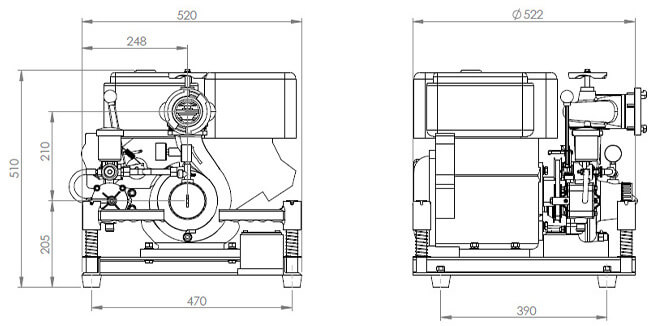 JBQ4-7L gasoline engine portable fire fighting pump size