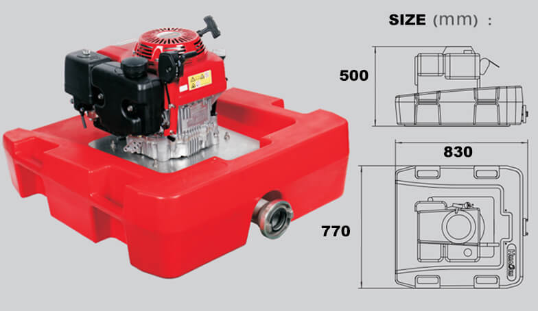 FTQ4.0-10 Maritime floating fire pump with Honda engine