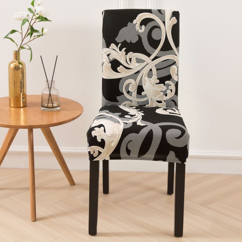 Printed Stretchable Dining <a href='/chair-slipcover/'>Chair Slipcover</a> Washable Removable <a href='/chair-cover/'>Chair Cover</a>