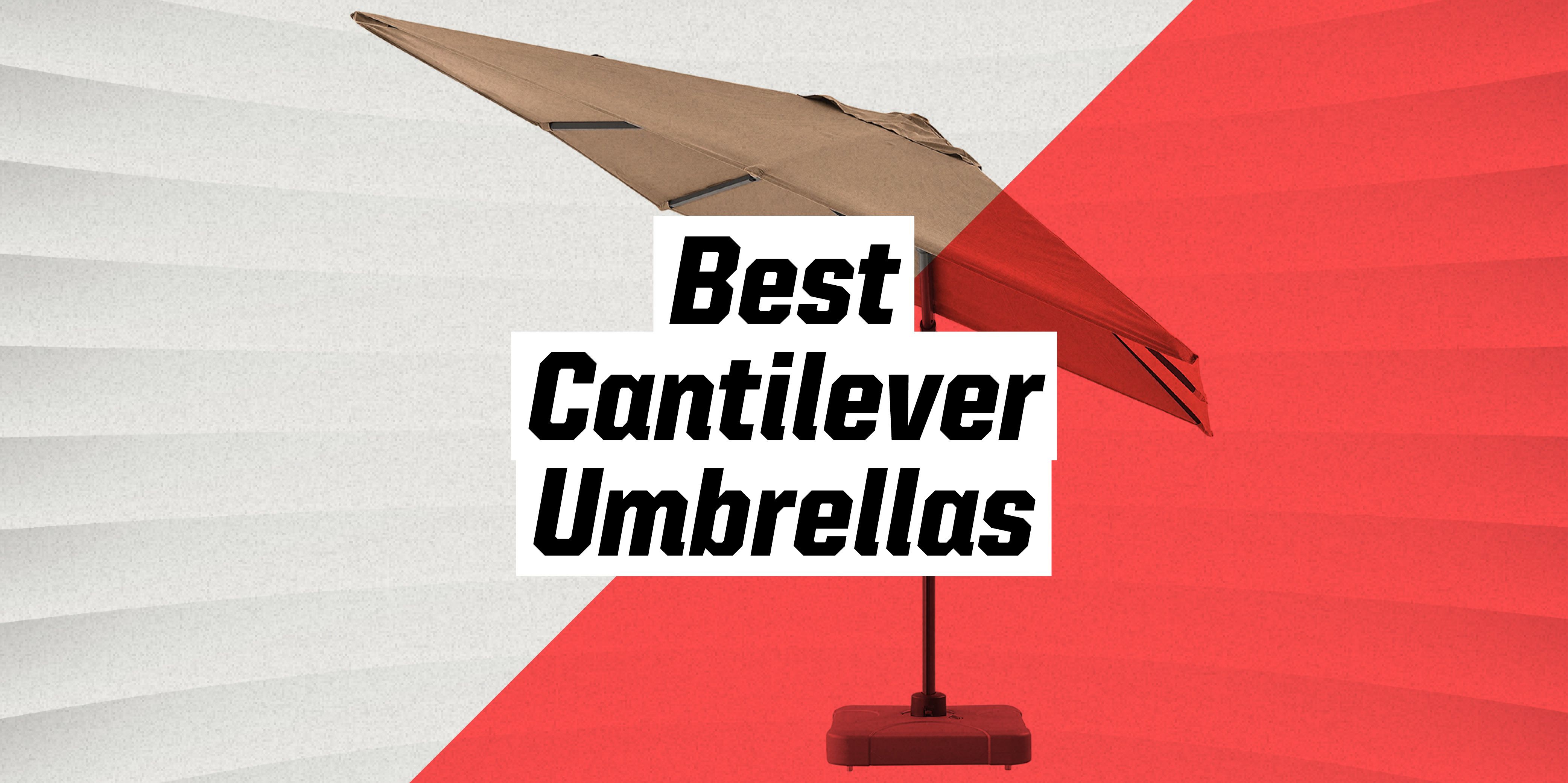 UMBRELLAS - Bimini Cantilever Umbrella (11ft Octagon) - Sunbrella Acrylic Antique Beige