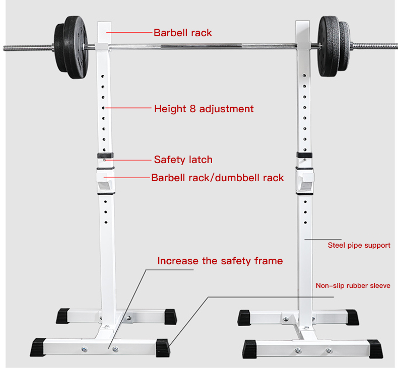 Household use Equipment Steel Tube Fitness Frame Squat Rack for functional training
