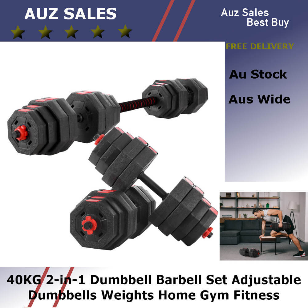 50KG Cast Iron Dumbbell & <a href='/barbell-set/'>Barbell Set</a> Weight Plates Adjustable With Case Fitness - TRsports