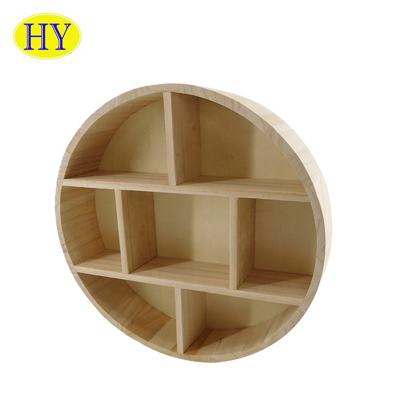Eco-friendly Round Shape Wood Display Shelf Wood <a href='/board/'>Board</a> Wood Wall Shelf