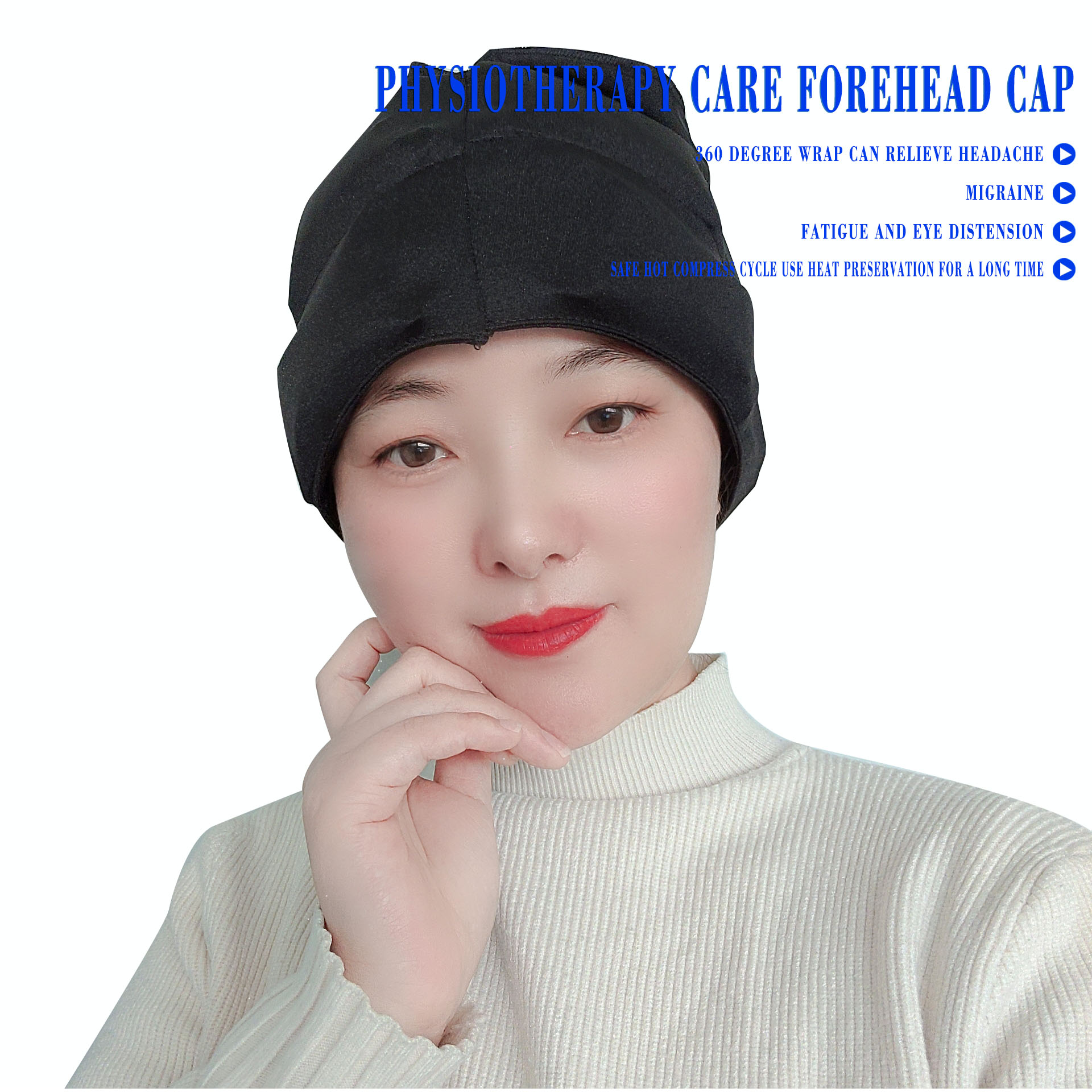 Factory Direct: Cold/Hot Compress Mask for Headache Relief - Physiotherapy Care to Soothe Forehead - Ice Pack & Stretch Mask
