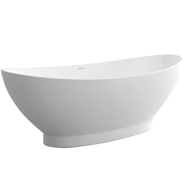 1650X780X580 Freestanding Artificial Stone Oval bathtub - Best Homeware & Living