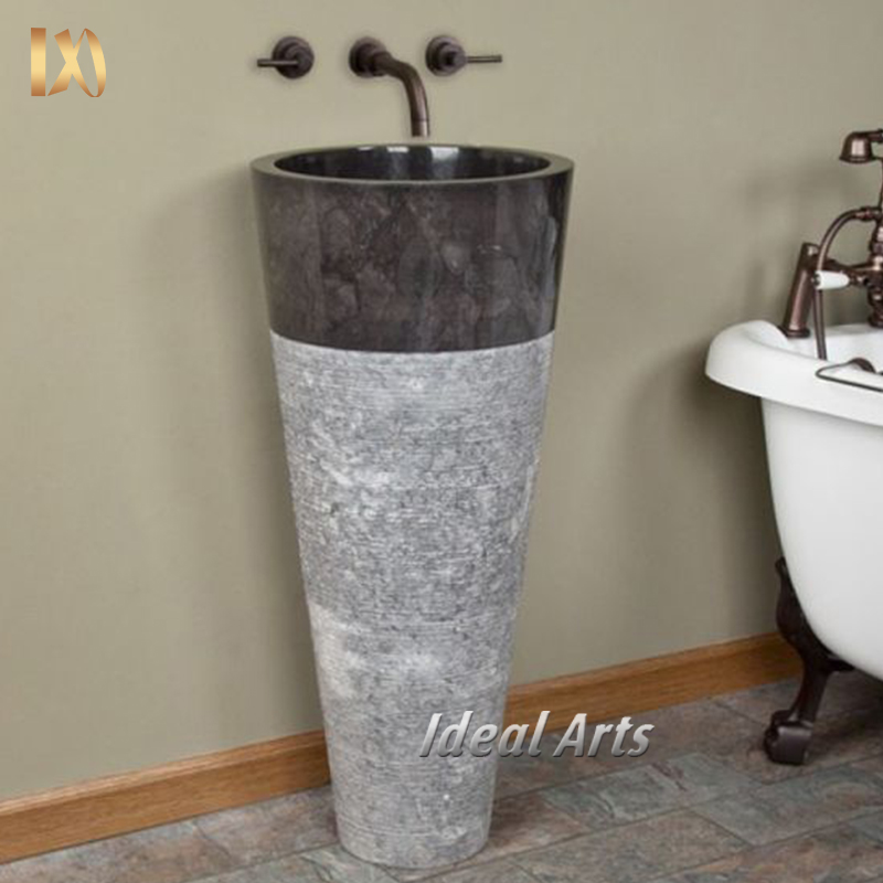 <a href='/custom-cast-real-round-black-marble-bathroom-sinks/'>custom cast real round black marble bathroom sinks</a> floor mounted stone water basin marble hand washing vessel sink for bathroom