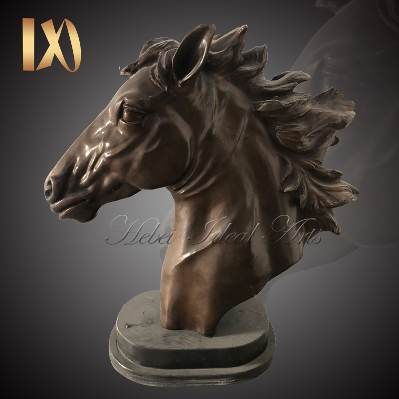 Custom Made <a href='/bronze-horse-head-statue/'>Bronze Horse Head Statue</a> for Sale 