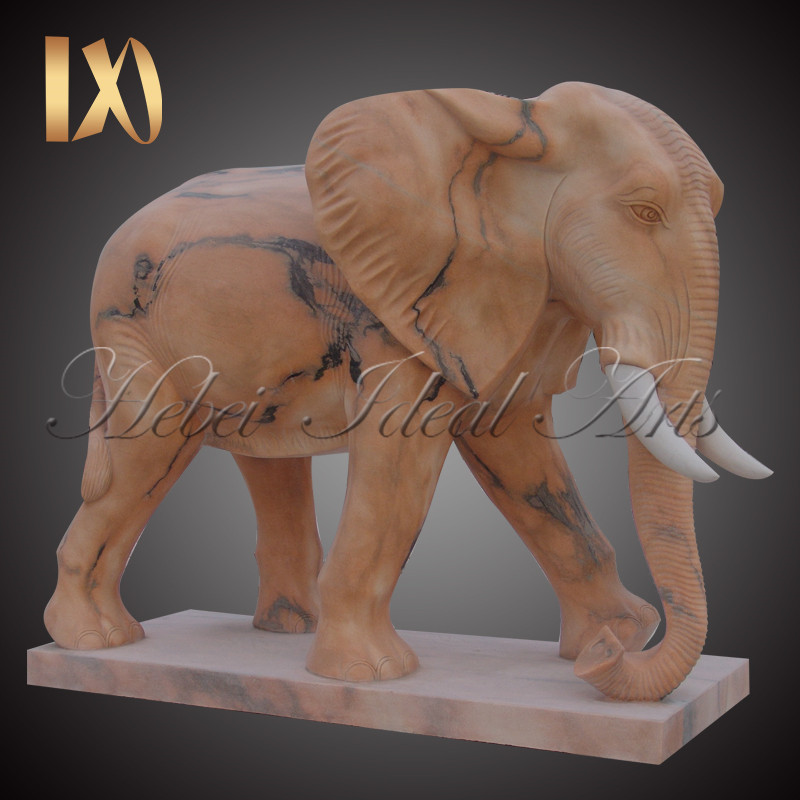 Large size Hand Carved Marble Elephant <a href='/stone-sculpture/'>Stone Sculpture</a>