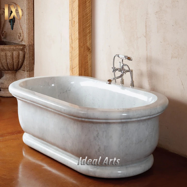 Ideal Arts natural stone oval bathtub modern freestanding bath tubs