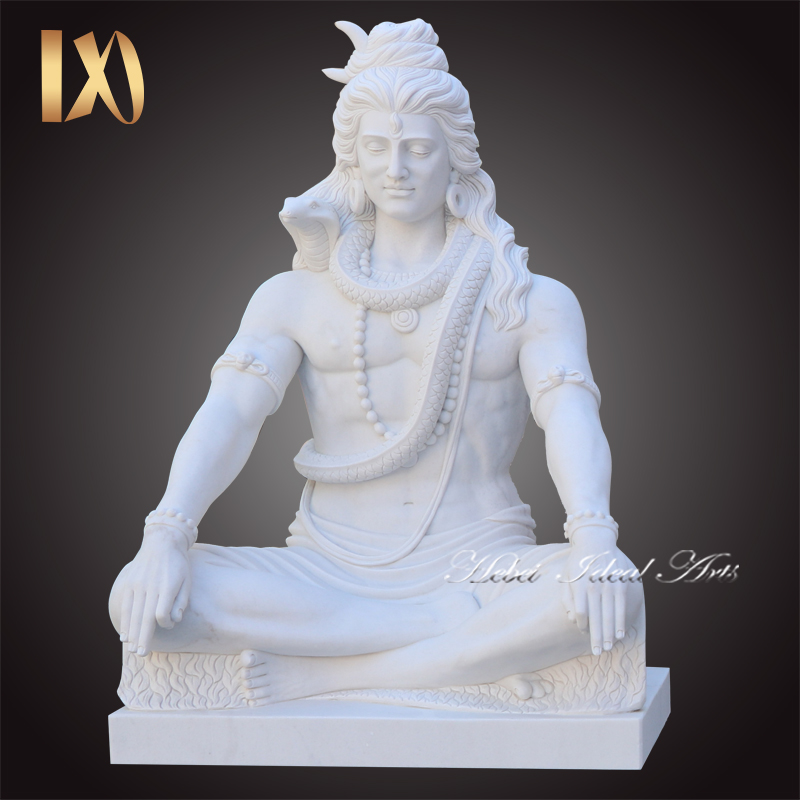 Modern <a href='/garden-decoration-religion-hindu-god-sculpture/'>Garden Decoration Religion <a href='/hindu-god-sculpture/'>Hindu God Sculpture</a></a> Hand-carved <a href='/life-size-stone-lord-shiva-statue/'>Life Size Stone Lord Shiva Statue</a> White Marble Meditating Shiva Statue