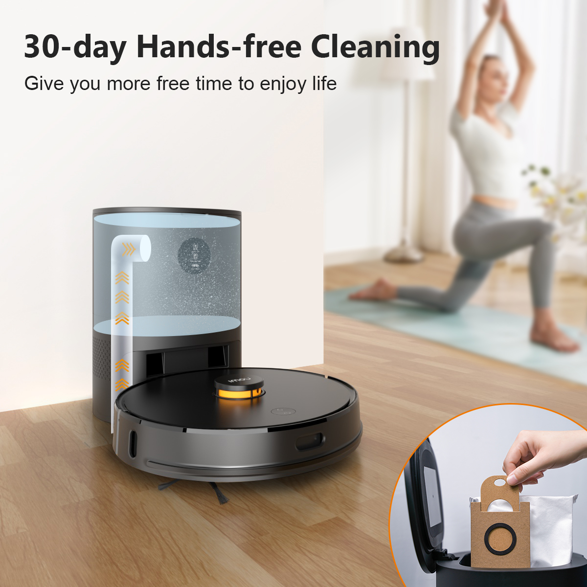 Home Electric Robotic Vacuum Cleaner Mop 2700Pa Suction Hard Floor Sweeping <a href='/self-cleaning-robot/'>Self Cleaning Robot</a>s