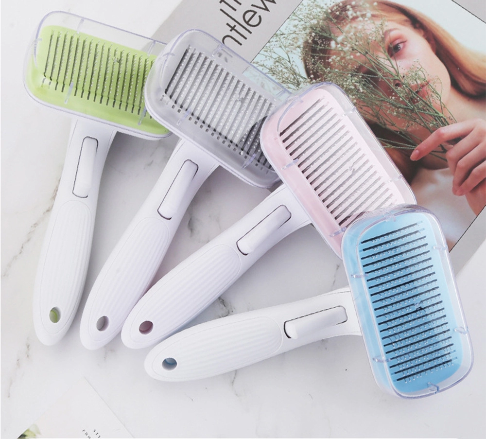 All-In-One Self Cleaning Slicker Long Hair Pet Dog Grooming Brush Cat Comb