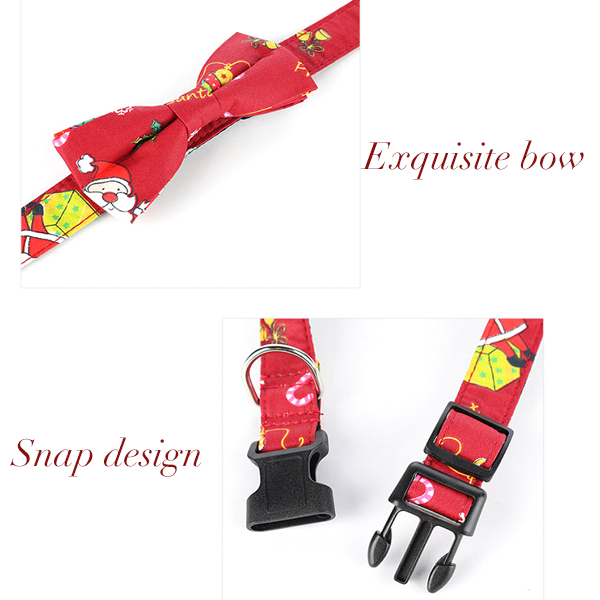 New pet products set bow collar triangle saliva towel scarf cat and dog general Christmas