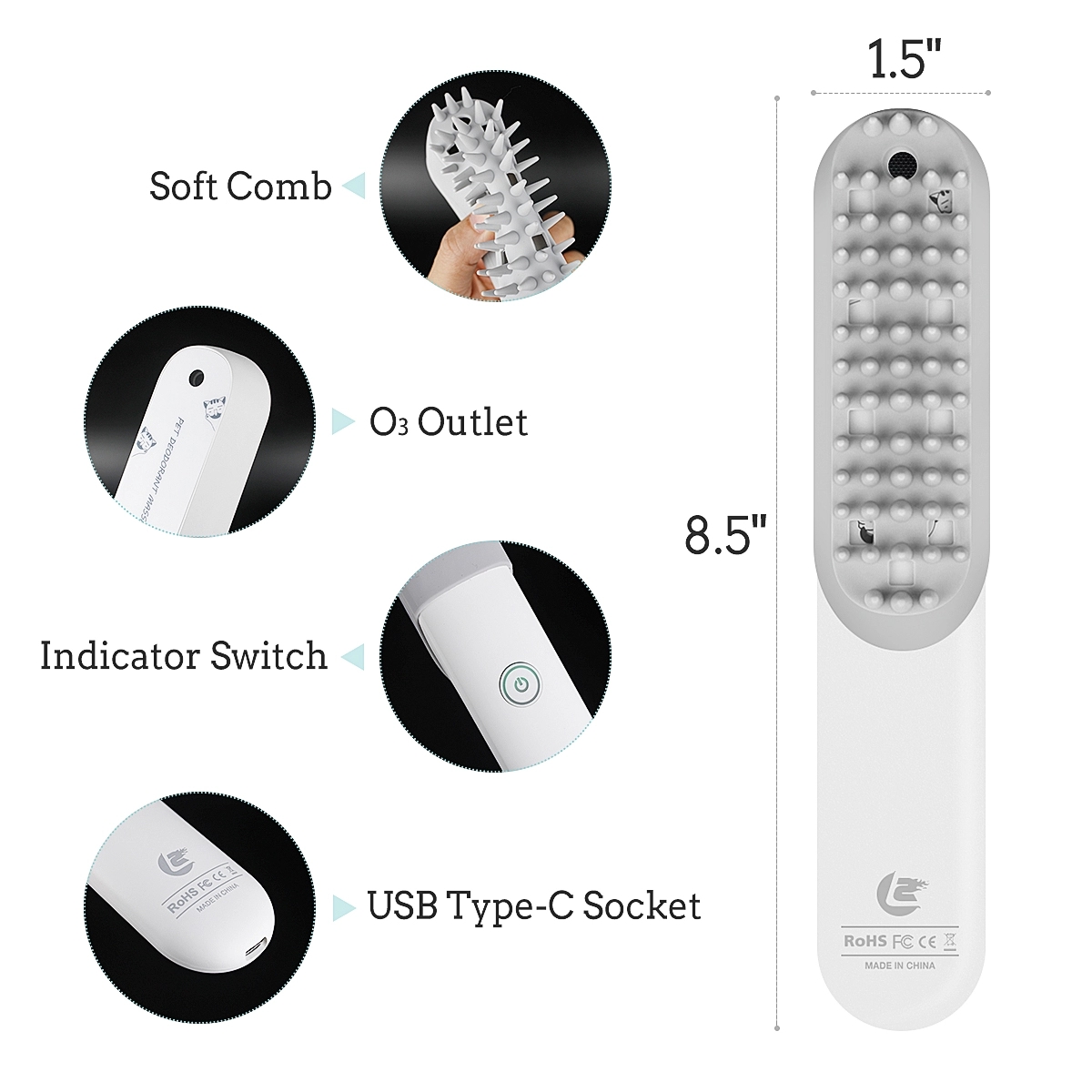 Best selling cat and dog flea louse cleaning brush, pet electronic cleaning brush, pet deodorant massage comb, cat and dog cleaning brush