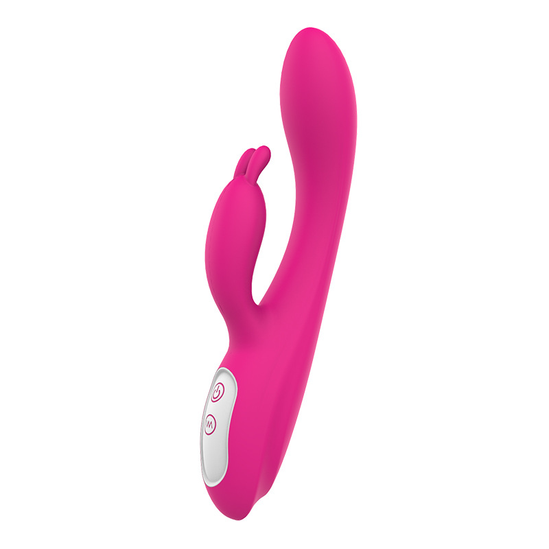 Rabbit Ear Strong Shock Soft Silicone <a href='/vibrator/'>Vibrator</a> With Heating Function IFZDH007