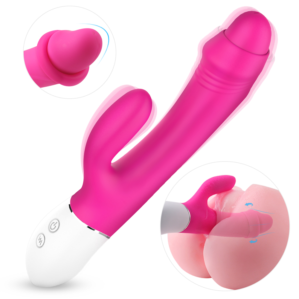 USB Rechargeable 2 places Vibration, <a href='/female-g-spot-massager/'>Female G-Spot Massager</a> Vibrator IFZDH011