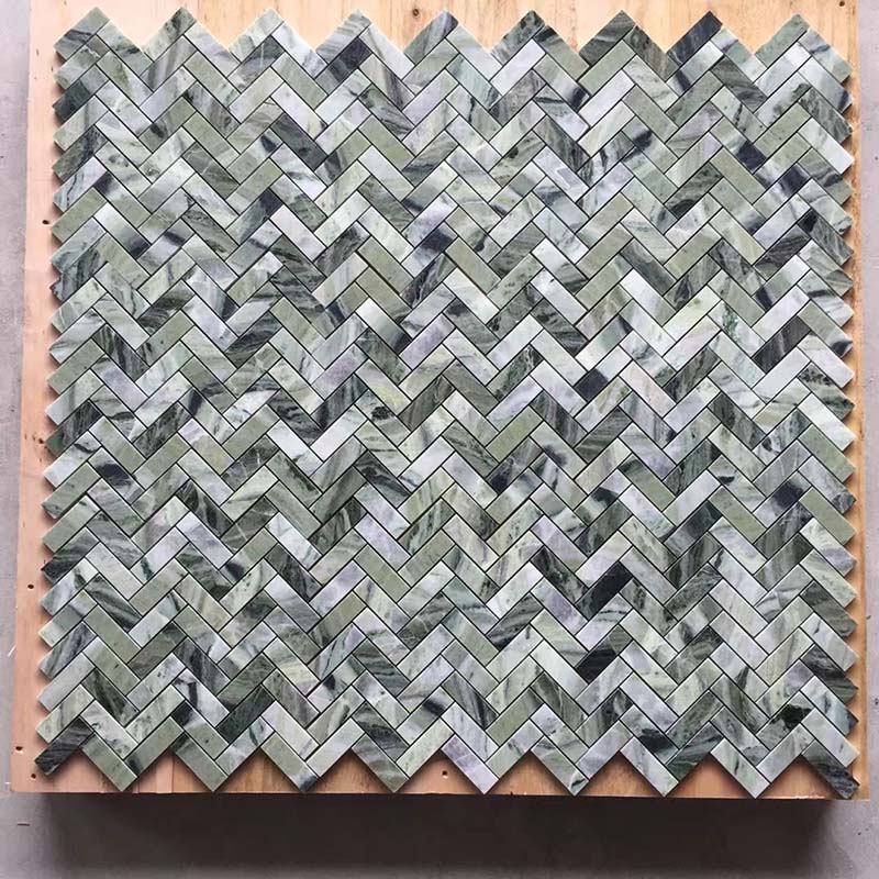 New Green material <a href='/marble/'>Marble</a> tiles for bathroom and hotel decoration