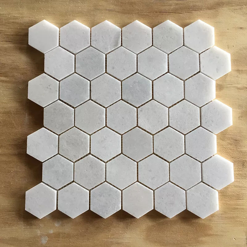 Factory direct Carrera Bianco <a href='/marble/'>Marble</a> Basketweave Mosaic Tile - perfect for kitchen, shower & bathroom