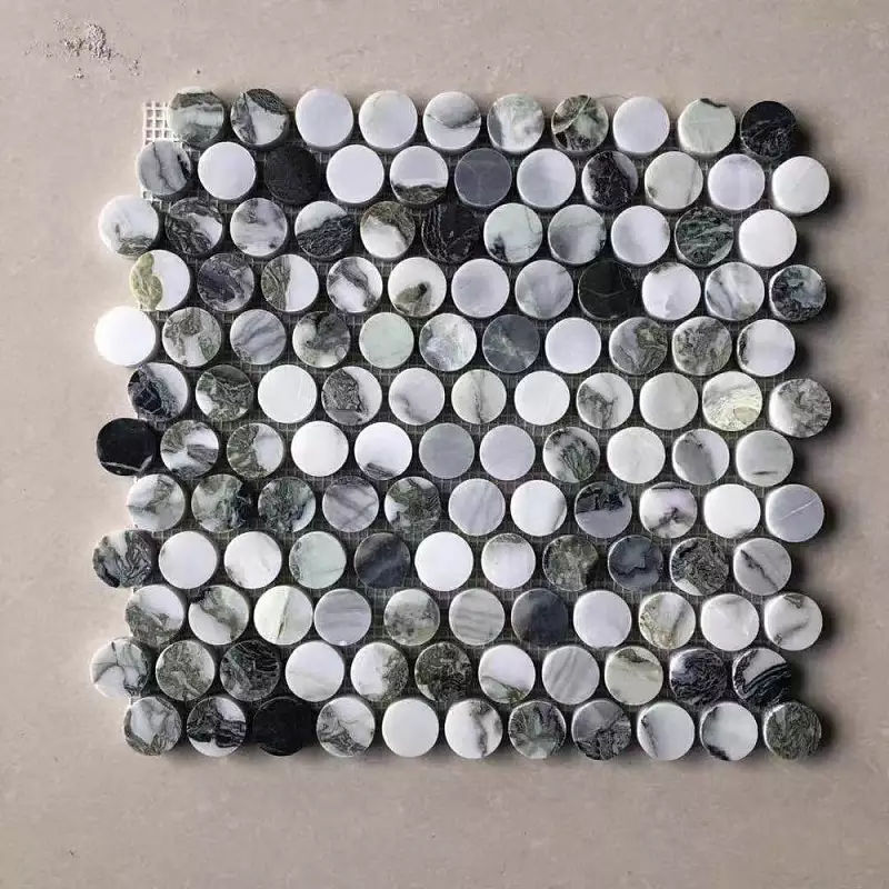 Natural Green <a href='/marble/'>Marble</a> Stone mosaic Tile For Wall And Floor decoration for bathroom floor hotel