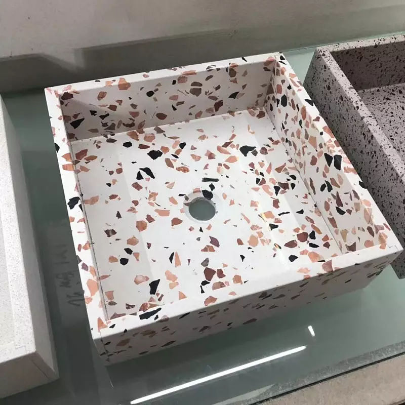 Shop Direct from the Factory - High-Quality Rectangular <a href='/terrazzo/'>Terrazzo</a> Wash Basin