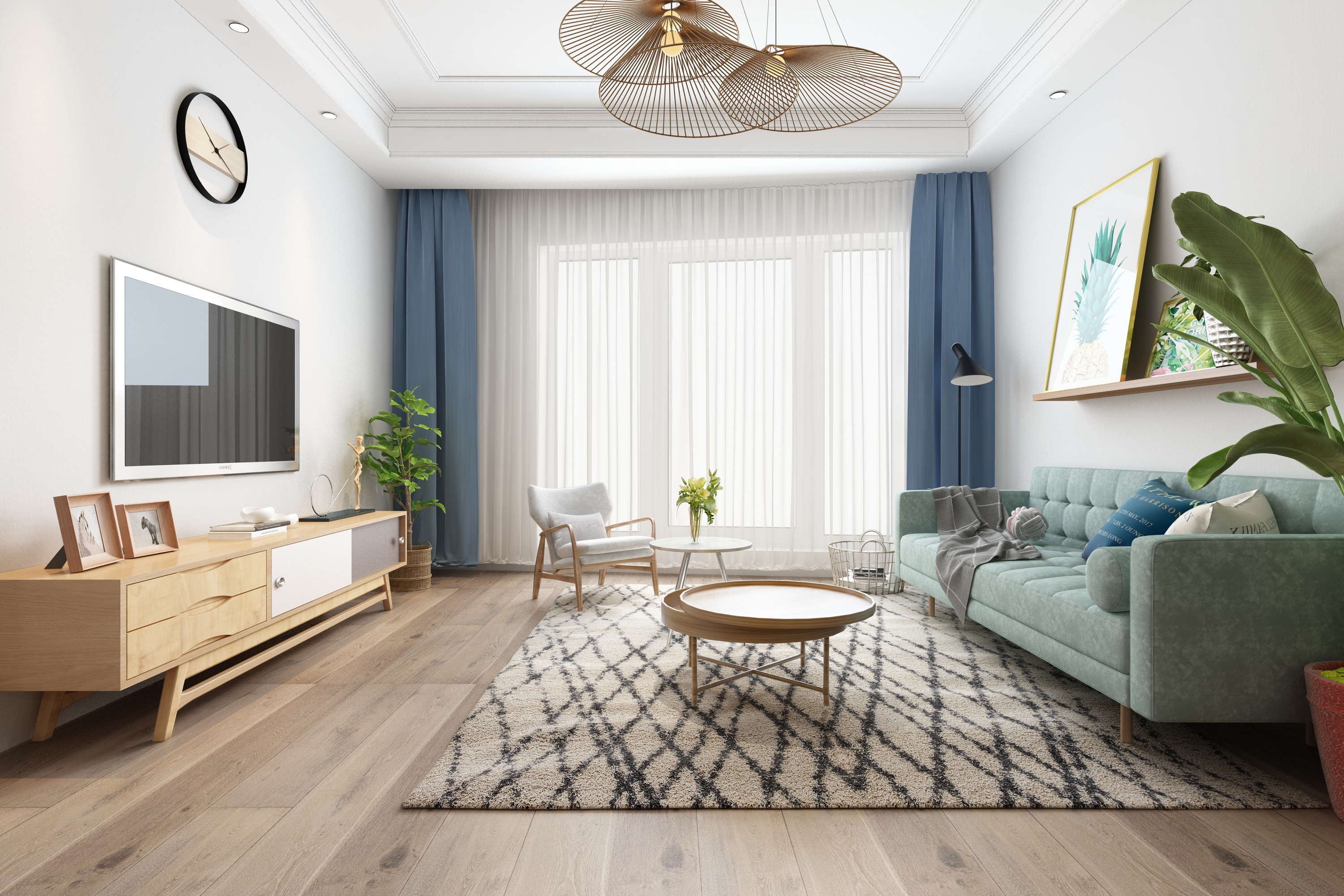 Modern living room with Iverson flooring