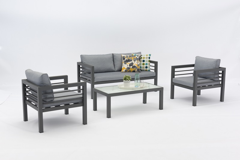 GROSSETO <a href='/alum/'>Alum.</a> Lounge Set: Chinese Factory - Outdoor Garden Patio Furniture, Mail Order Internet Selling. Premium Quality & One-Box Packaging.