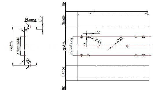 Automatic Changeable C Purlin Roll Forming Machine