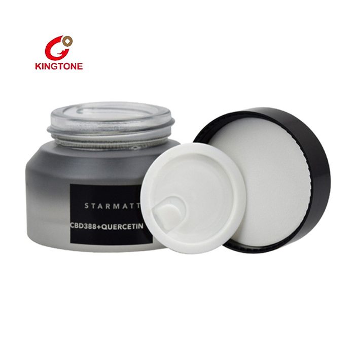 Factory Direct: Luxury Empty Gradient Black Glass Jar with Lid - High Quality & Stylish Packaging Solutions