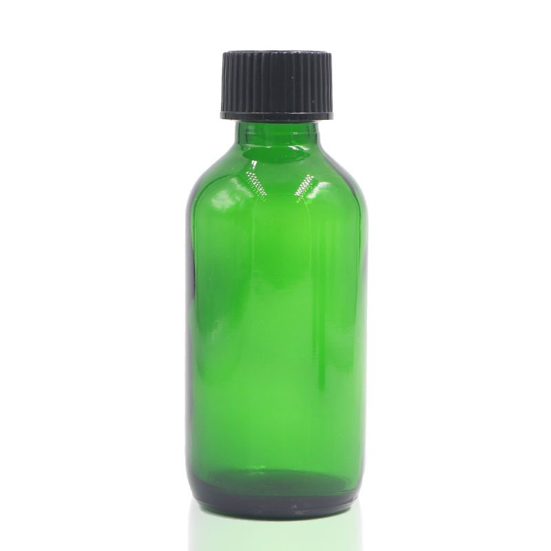 Premium 2oz. Green Boston Glass <a href='/essential-oil-bottles/'><a href='/essential-oil-bottle/'>Essential Oil Bottle</a>s</a> | Factory Direct