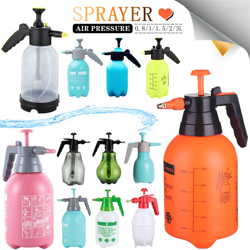 Household High Pressure Air Pump Manual Sprayer Adjustable Drink Bottle Spray Head Nozzle Garden Watering Tool