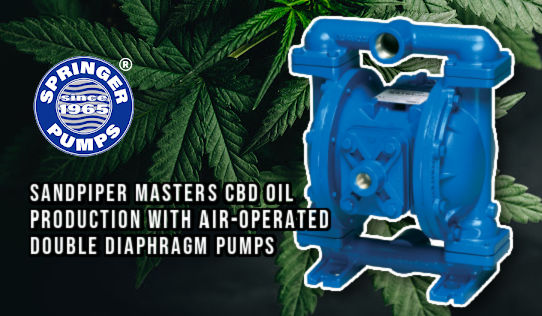 Sand<a href='/pipe/'>pipe</a>r Masters CBD OIL Production with Air-Operated Double Diaphragm Pumps - Springer Pumps, LLC.