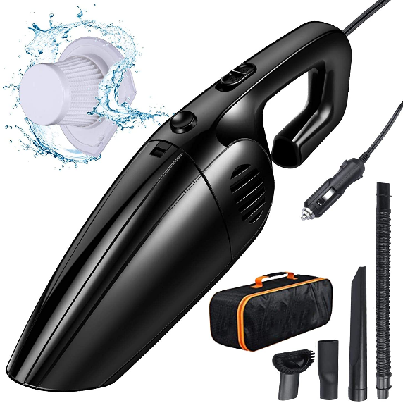 Car Vacuum Cleaner High Power 5000PA- Upgrade Corded Portable Auto Car Vac with LED Light, DC 12V Mini Handheld Vacuum Cleaner for Quick Car Cleaning  Gift City Offers