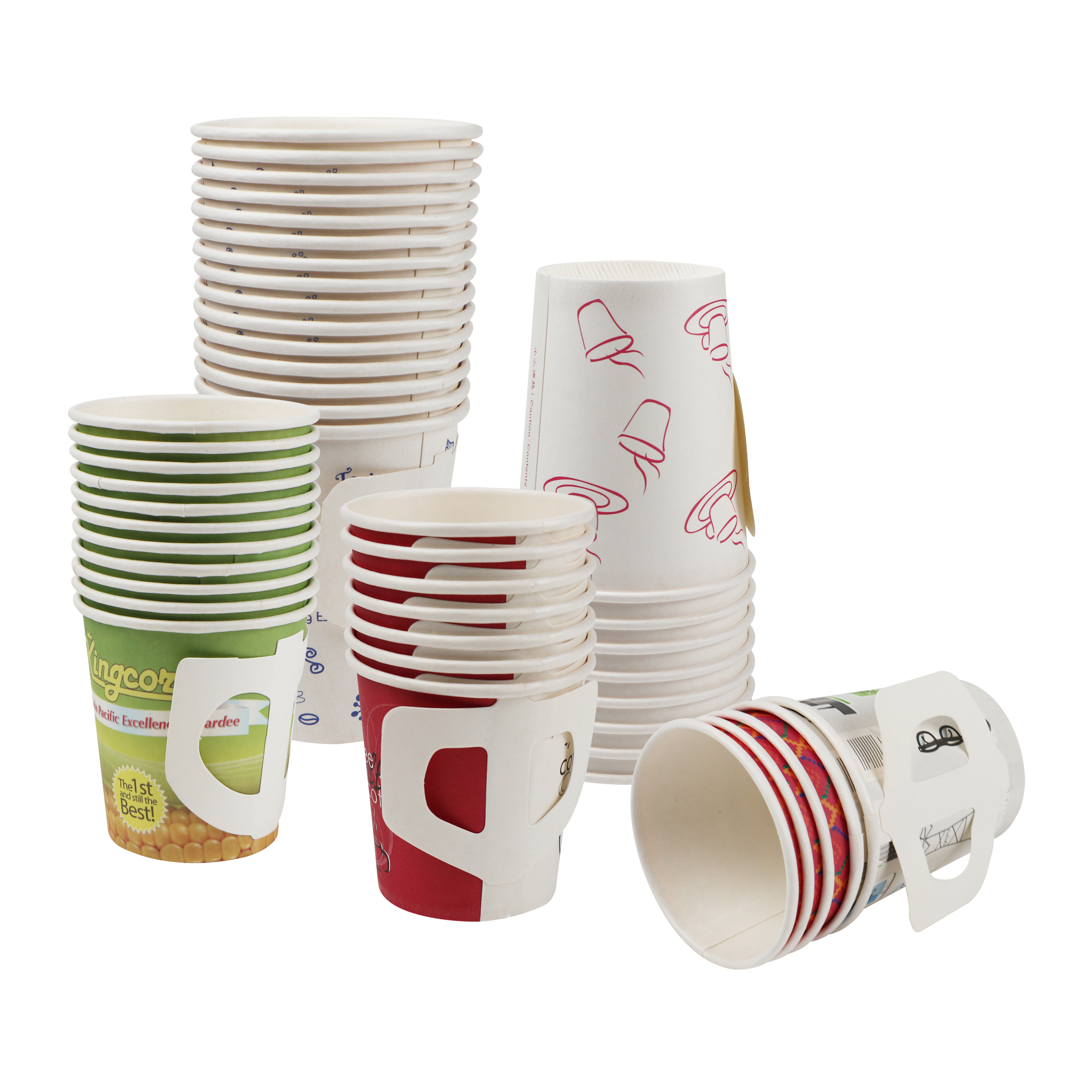 Factory Direct: Custom Disposable Paper Cup with Handle for Coffee Drink