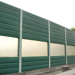 Railway acoustic barrier