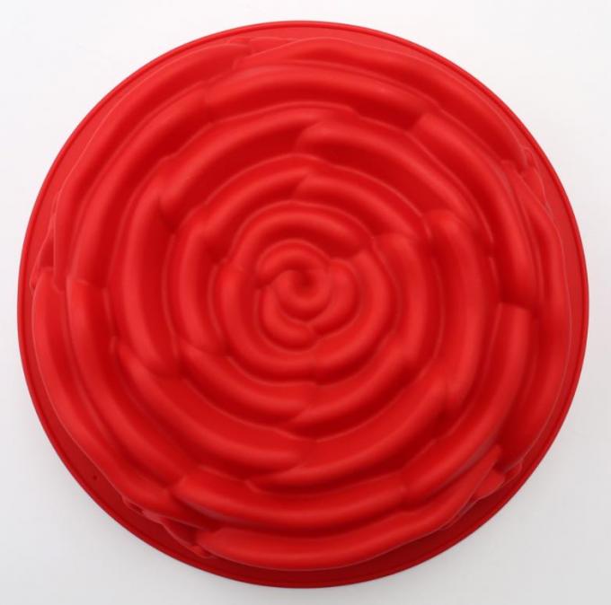 Large Size Silicone Baking Molds Rose Flower Customized Color