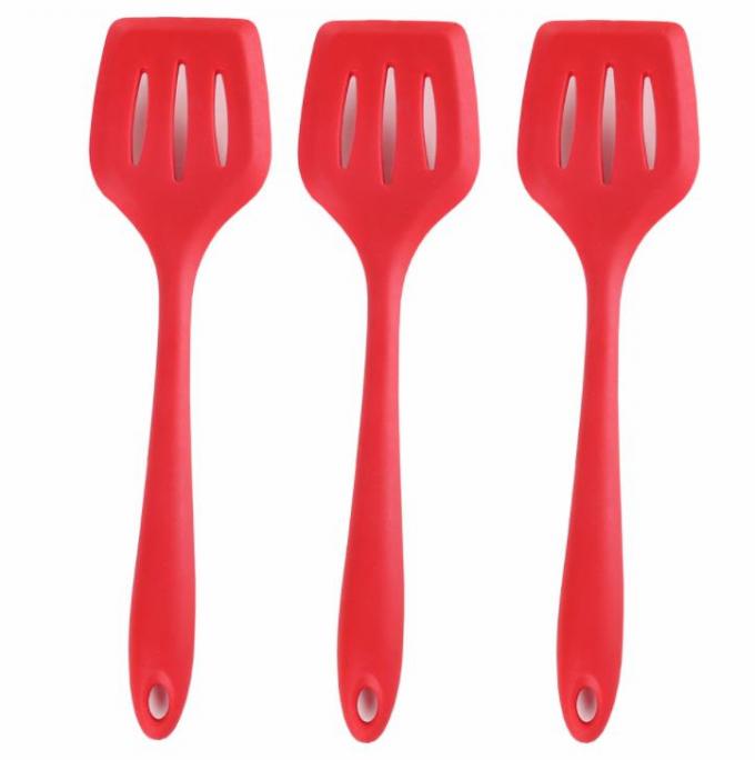 Solid Color Food Grade styles silicone slotted turner cooking tools