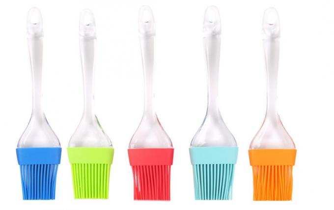 XL size Transparent plastic handle Food Grade Silicone Baking Brush Tool