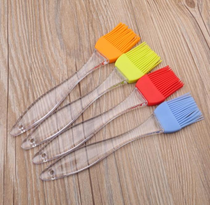 Large size Transparent plastic handle Food Grade Silicone Baking Brush