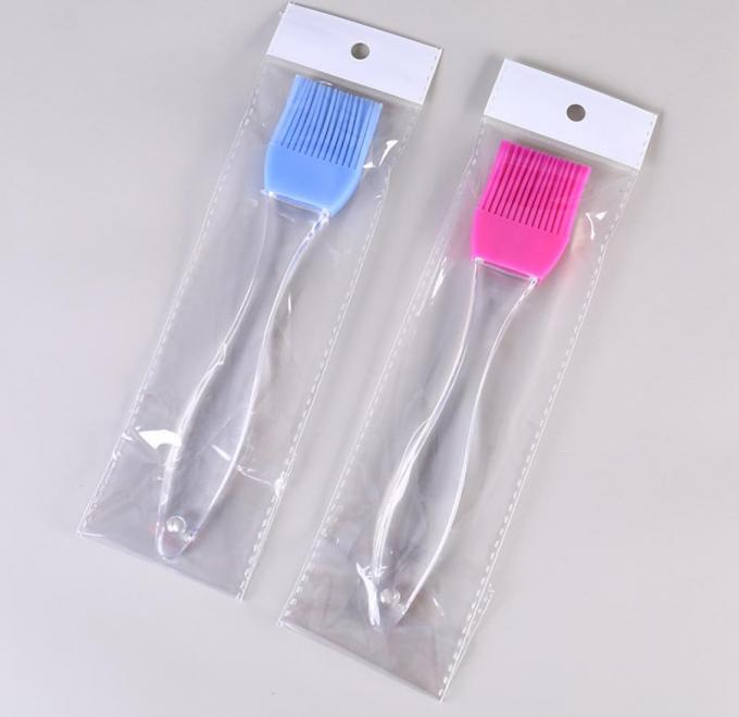 Large size Transparent plastic handle Food Grade Silicone Baking Brush