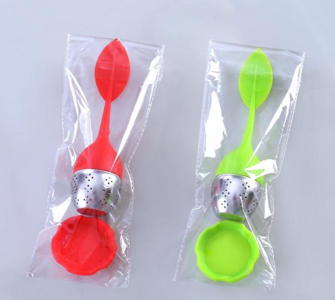 BAP free tea infuser Cute silicone tea infuser leaf shape FDA silicone