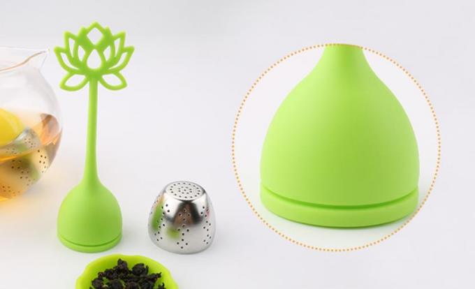 Lotus Flower shape Food Grade Silicone Tea strainer with printing logo