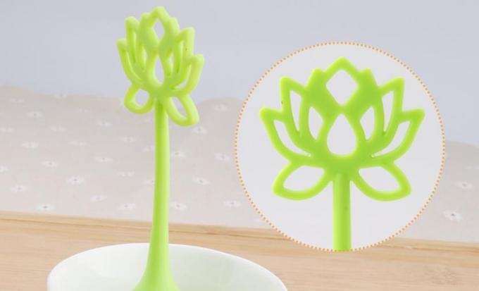 Lotus Flower shape Food Grade Silicone Tea strainer with printing logo