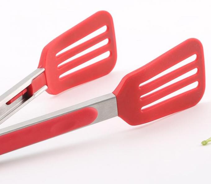 Slotted Turner Silicone Kitchen Items Custom Logo Printable Spatula Tong