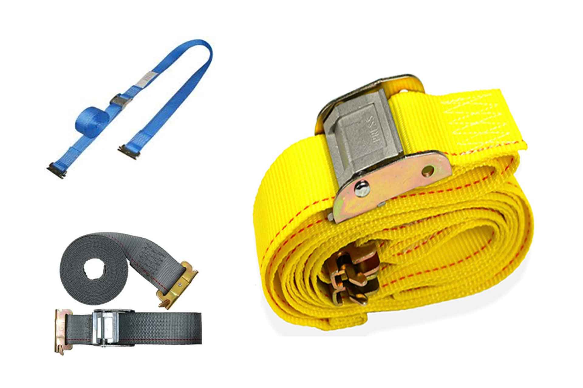 Lightweight Cam Buckle Straps Cargo Lashing Belt 350kgs Breaking Strength