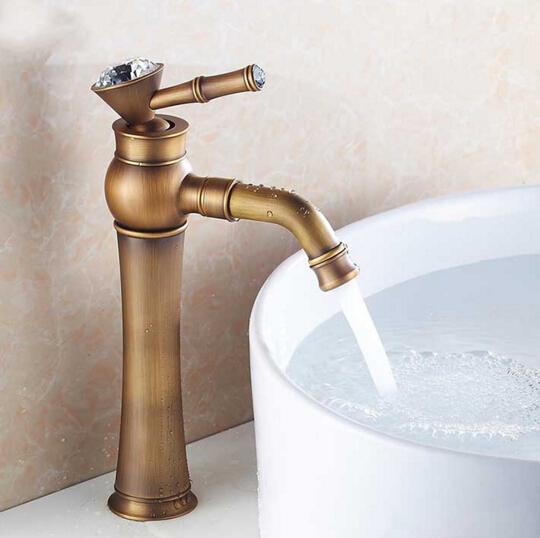 Brass Plating Basin Faucet Single Lever Hole Bathroom Tall Basin Sink  Brighter Products