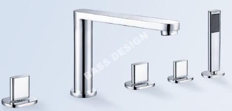 Bathtub Mount Brass Shower Faucet Mixer Set | Morsale.com